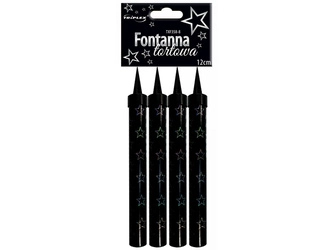 Fontanna tortowa 12cm BLACK TXF358-8 - 4 sztuki